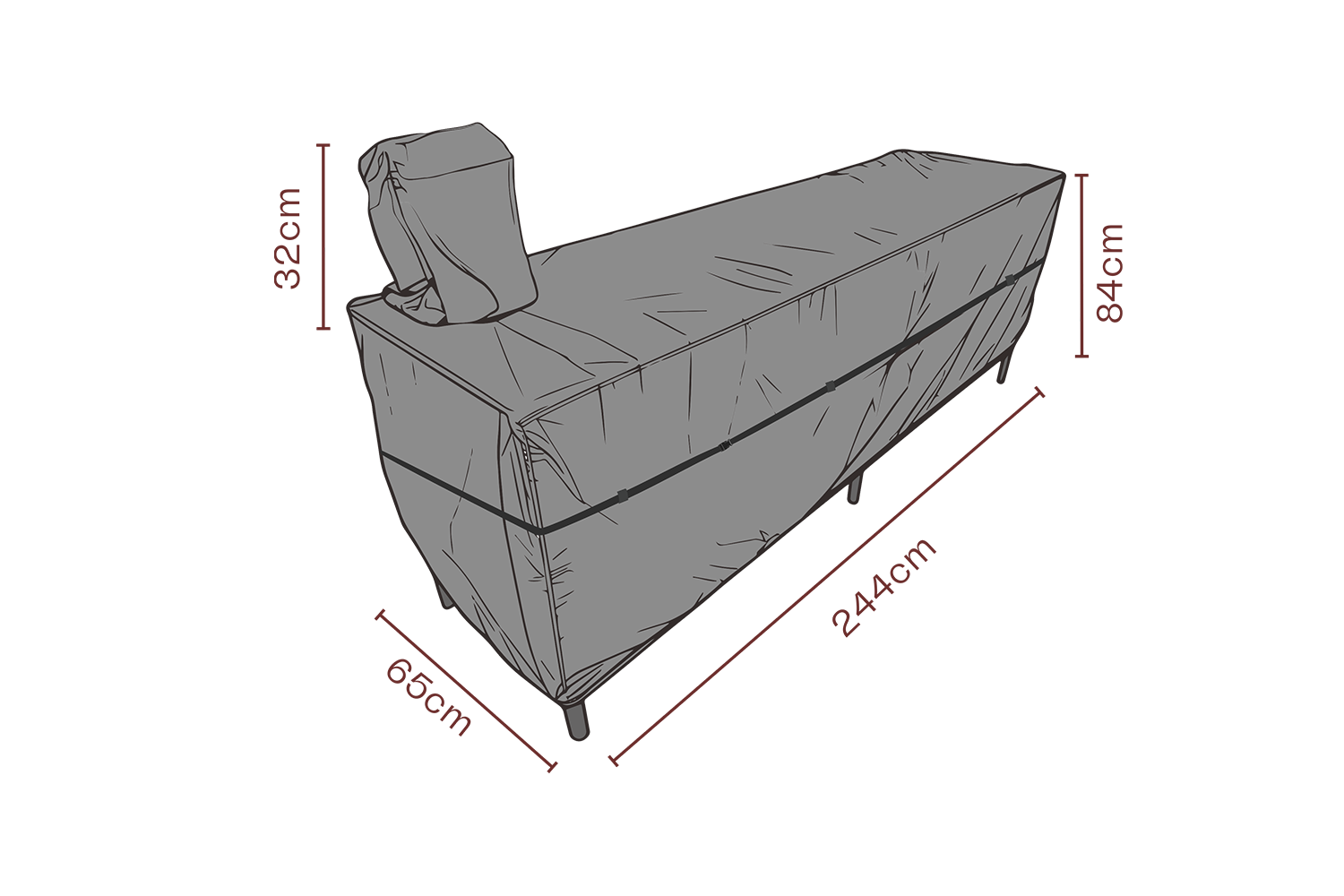 Möbelabdeckung Outdoorküche Schwartz - Atmungsaktiv
