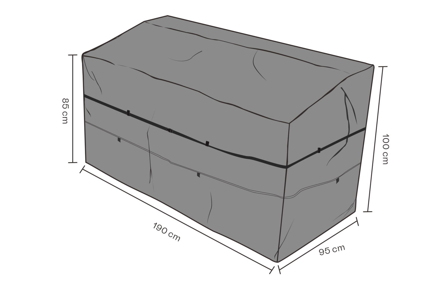 Möbelabdeckung Positionssessel Schwartz - Atmungsaktiv
