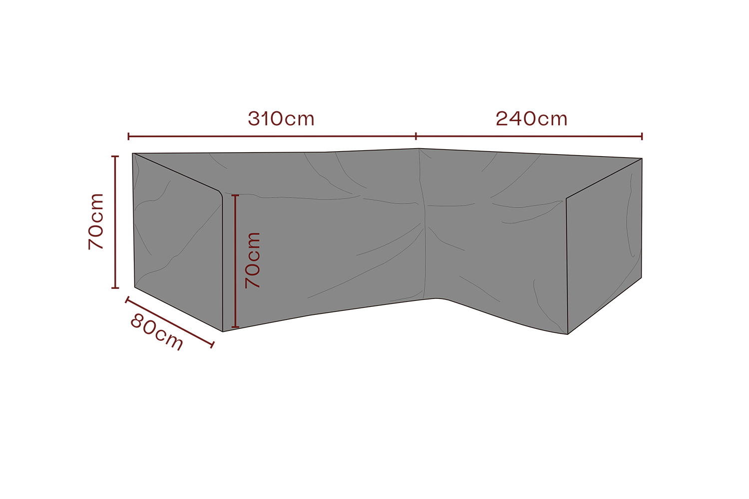 Möbelabdeckung Ecklounge Schwartz - Atmungsaktiv
