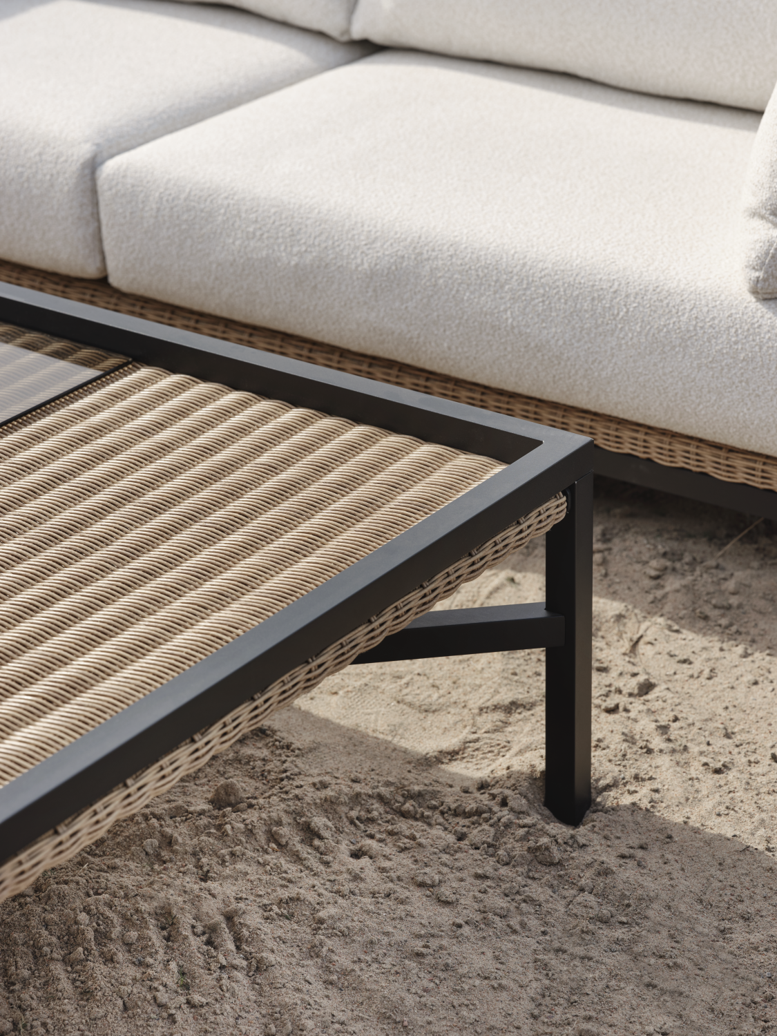 Shell 2,5-Sitzer-Sofa Rustik/Teddy Rice