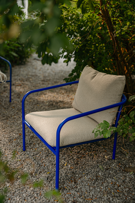Bendt Sessel Indigo Blue/Teddy Beige