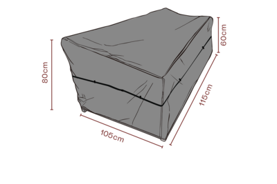 Möbelabdeckung Sessel Schwarz