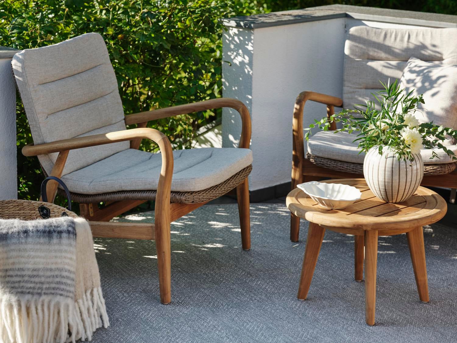 Lilja Loungesessel Natur/beige