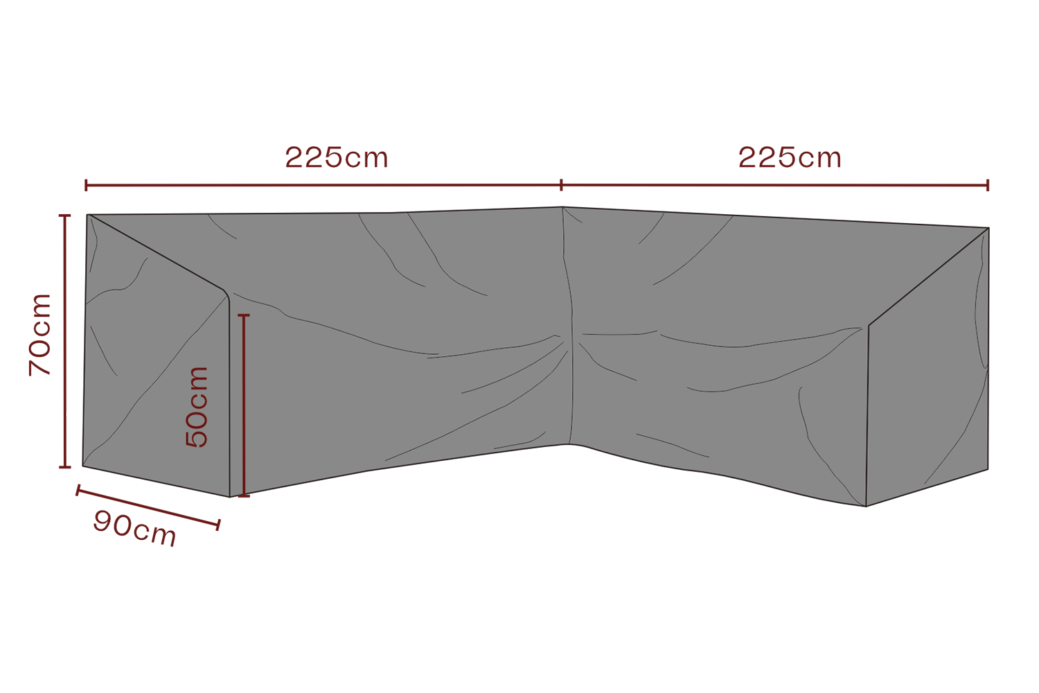 Möbelabdeckung Ecklounge Schwartz - Atmungsaktiv