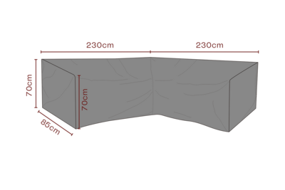 Möbelabdeckung Ecklounge Schwarz
