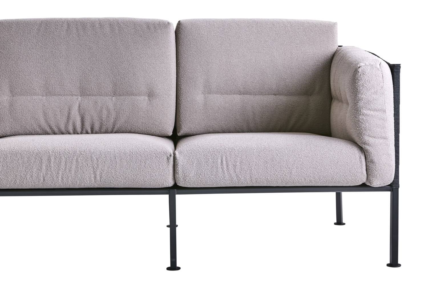 Delux 3-Sitzer Sofa Black/Teddy Beige