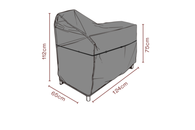 Möbelabdeckung Outdoorküche Schwarz