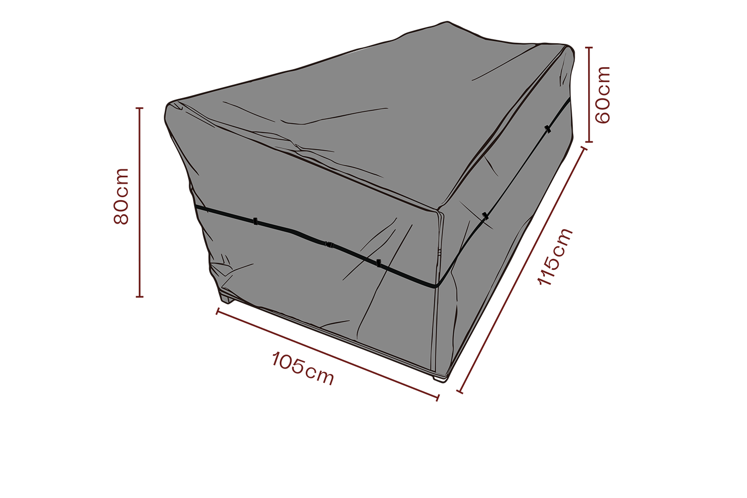 Möbelabdeckung Sessel Schwartz - Atmungsaktiv