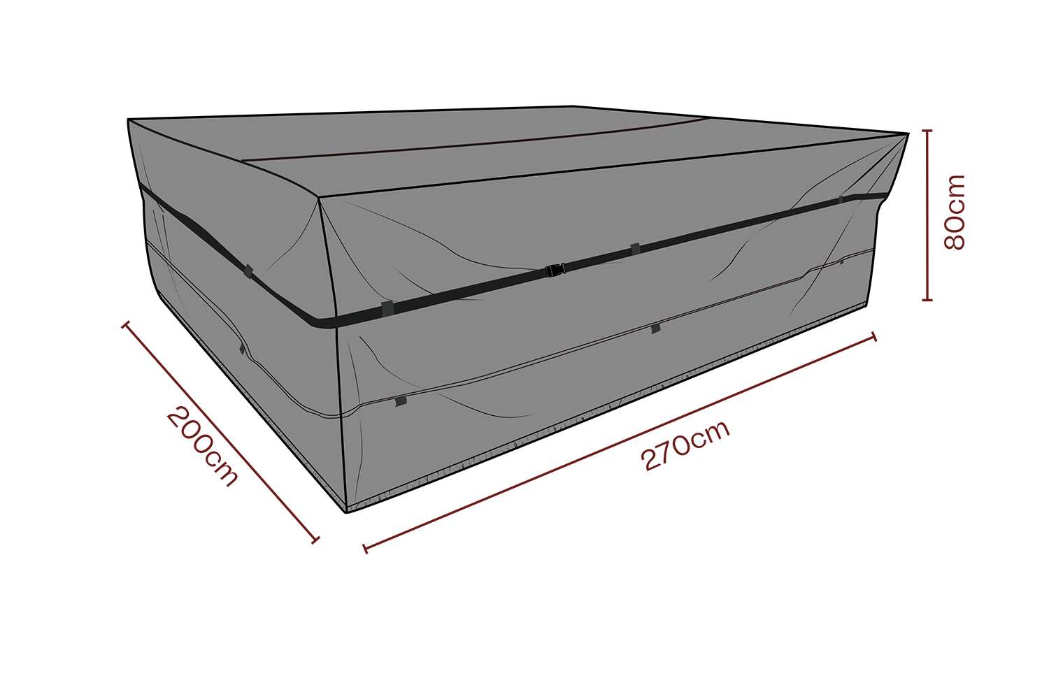 Möbelabdeckung Set Schwartz - Atmungsaktiv