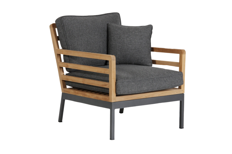 Zalongo Loungesessel Natur/grau