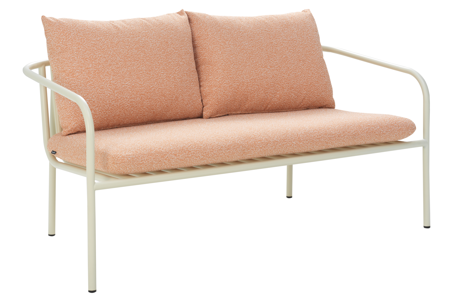 Bendt 2-Sitzer Sofa Pearl White/Teddy Orange