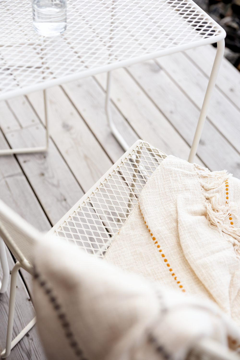 Haru Café-Tisch Pearl white