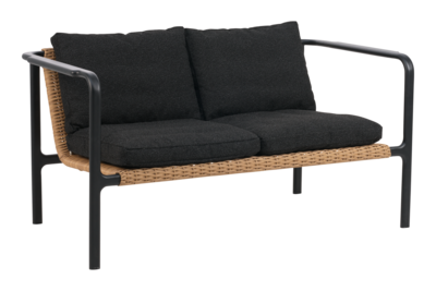 Motty 2-Sitzer Sofa Schwarz/Teddy Black
