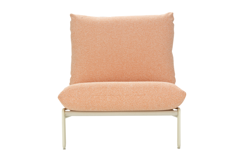 Blixt Loungesessel Pearl White/Teddy Orange