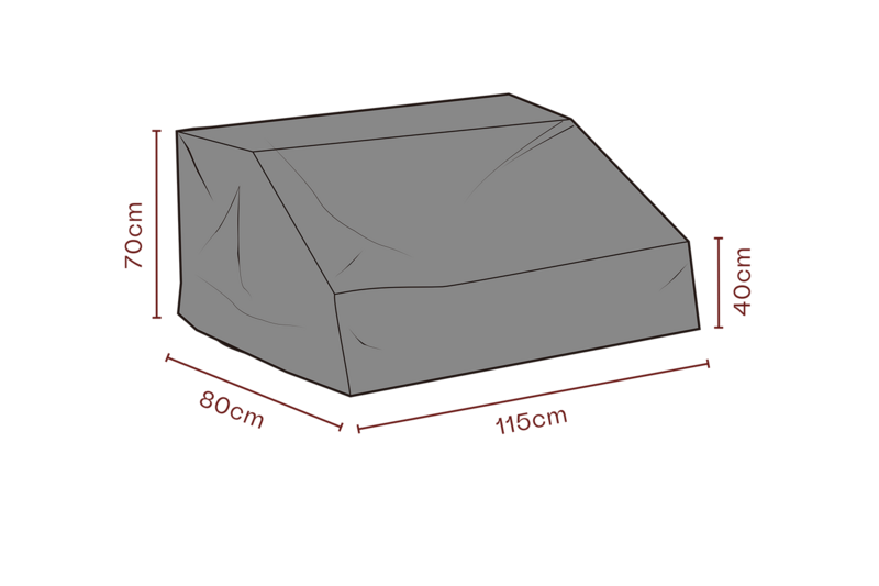 Möbelabdeckung Mitte Schwarz