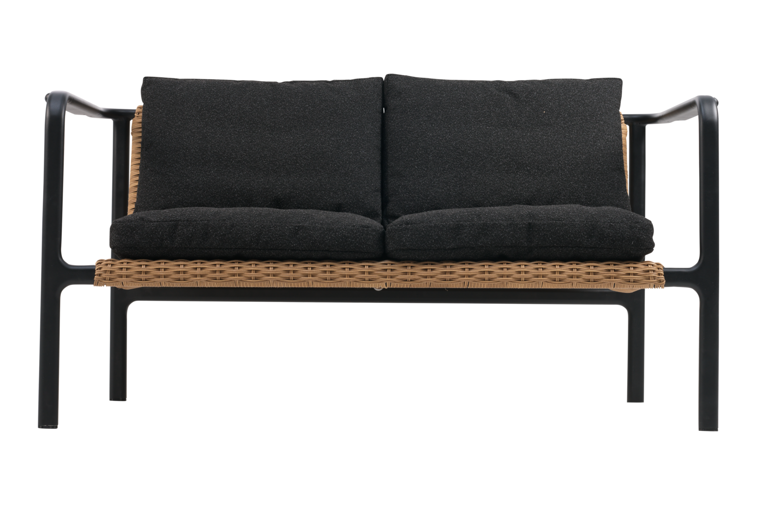 Motty 2-Sitzer Sofa Schwarz/Teddy Black