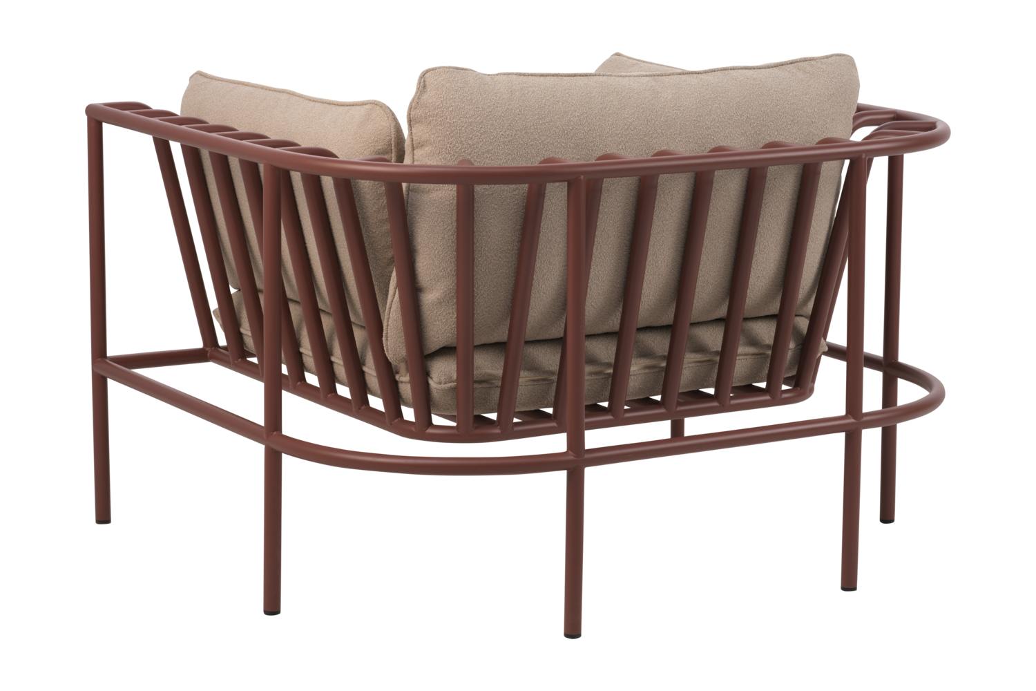 Collier Sessel Zin Red/Teddy Beige