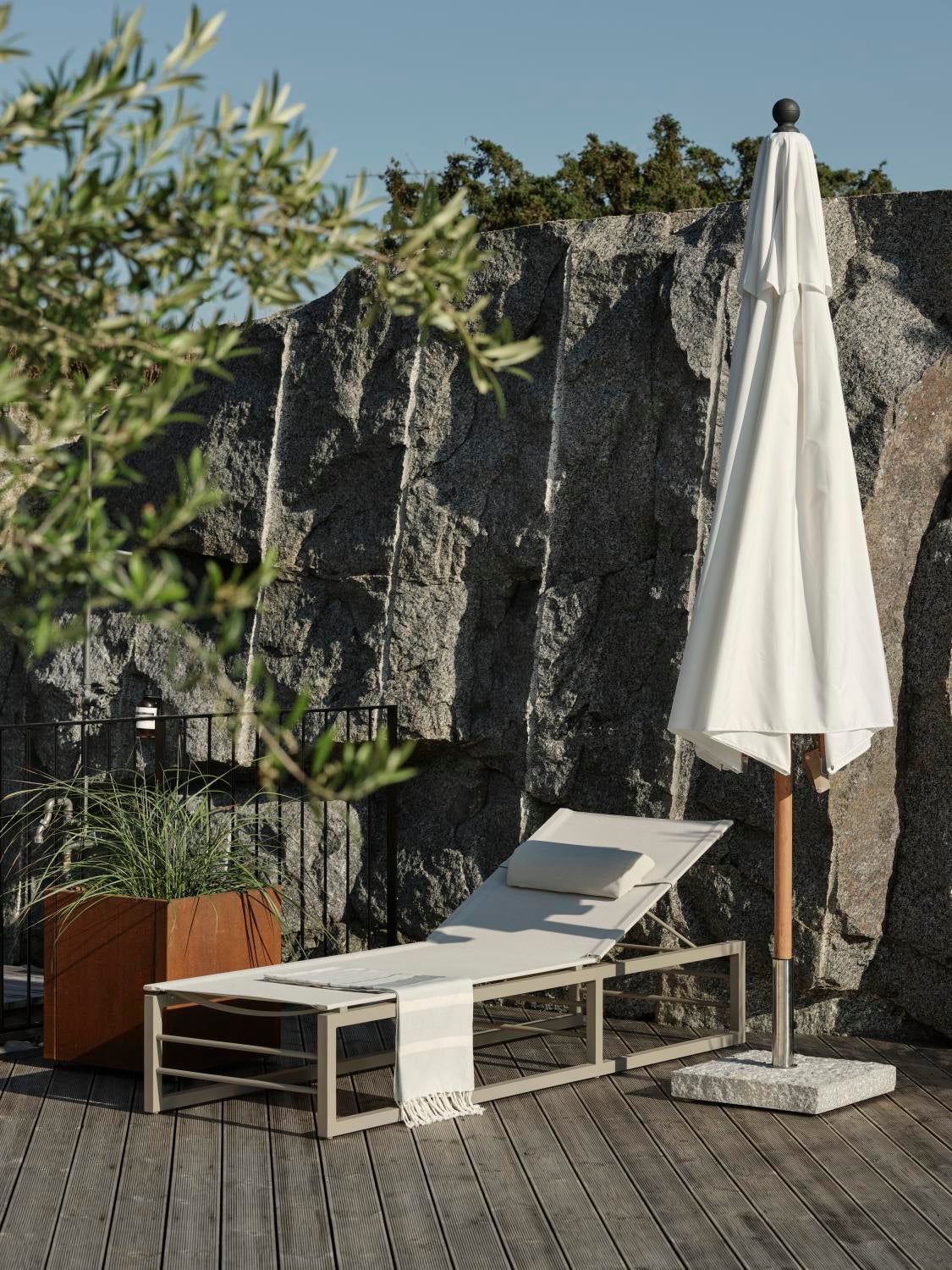 Paliano Sonnenschirm Natur/weiß