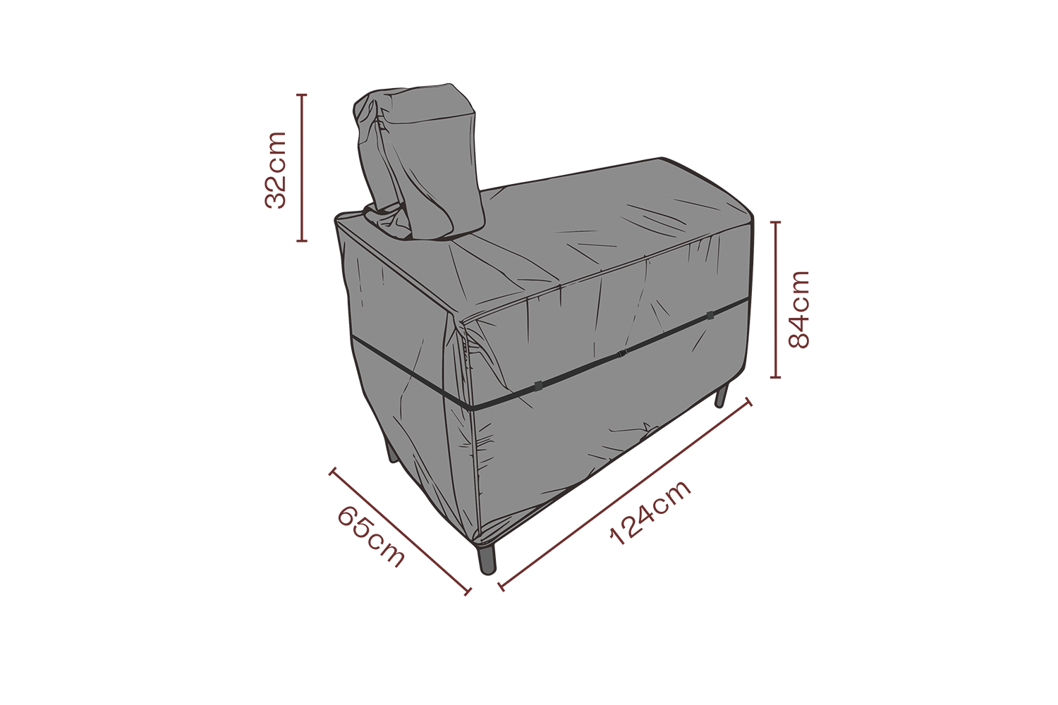 Möbelabdeckung Outdoorküche Schwartz - Atmungsaktiv