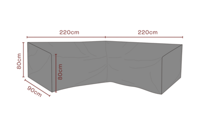 Möbelabdeckung Ecklounge Schwarz