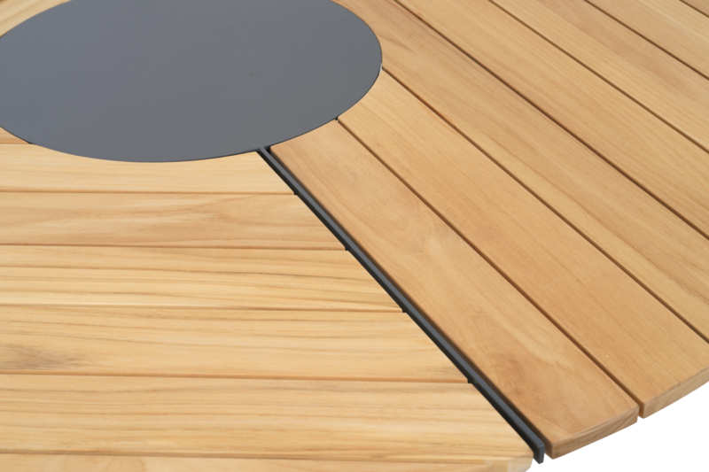 Peace Wood Esstisch Antrazit/Teak