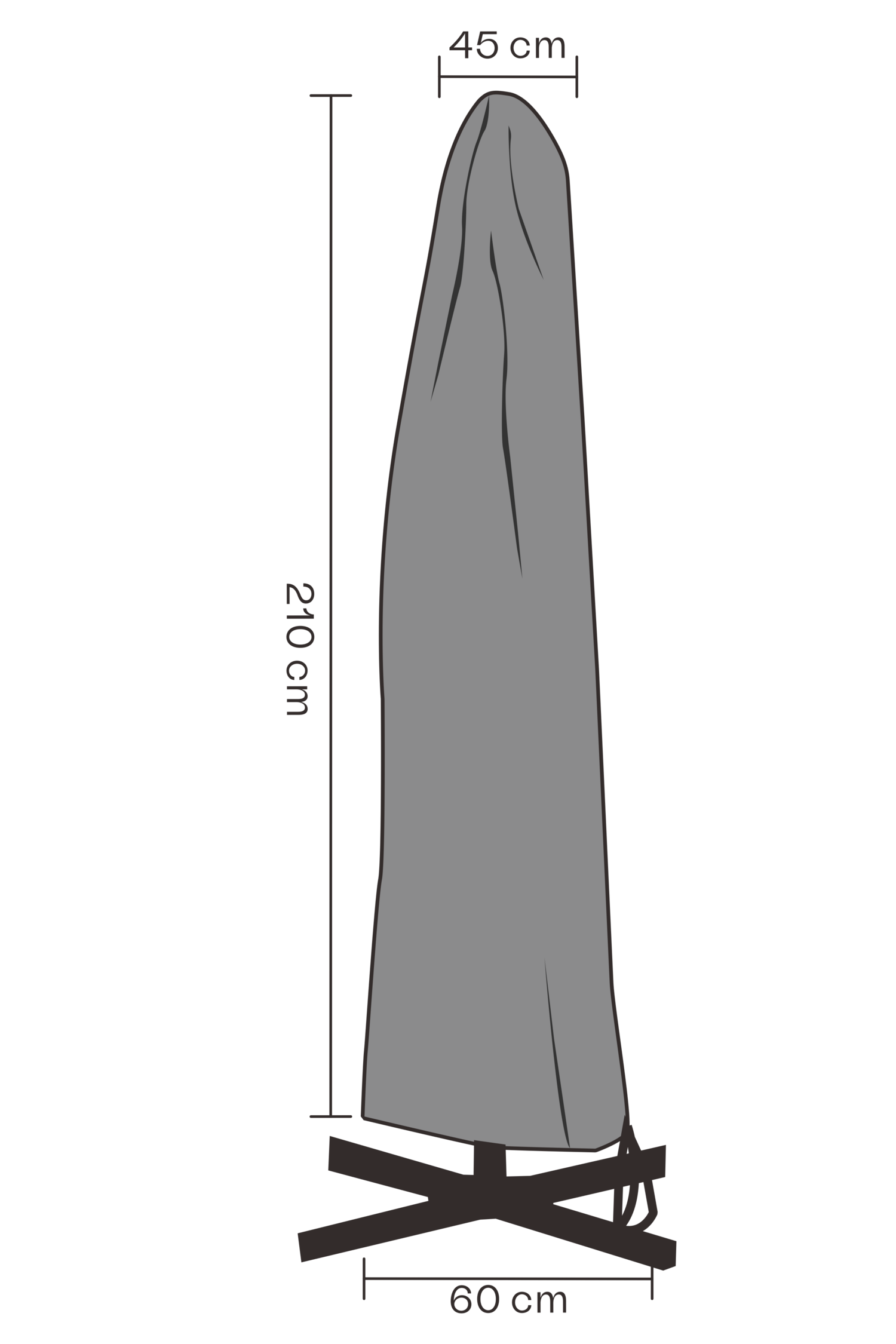 Möbelabdeckung Sonnenschirm Schwartz - Wasserdicht