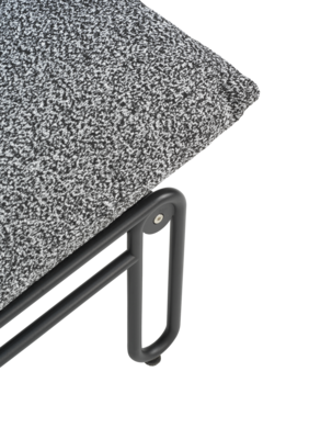 Blixt Loungesessel Schwarz/Teddy Ant