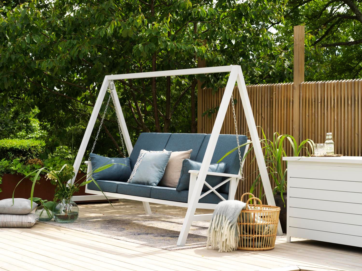 Amarante Teppich Hellblau/grau