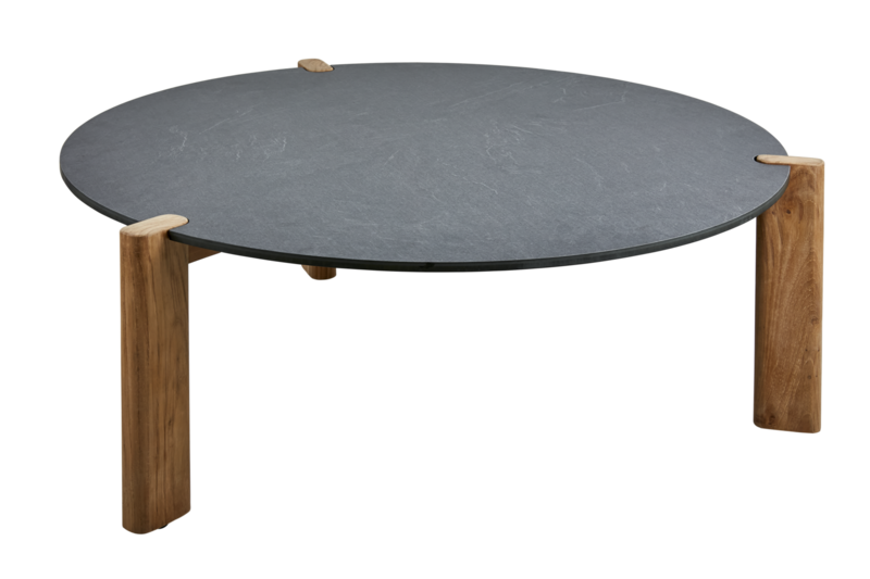 Domino Loungetisch Antrazit/Teak