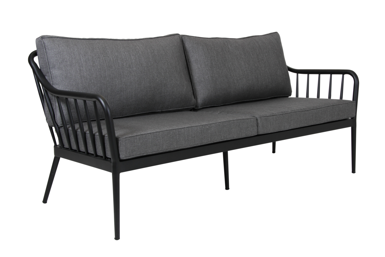 Coleville 2,5-Sitzer-Sofa Schwarz/grau