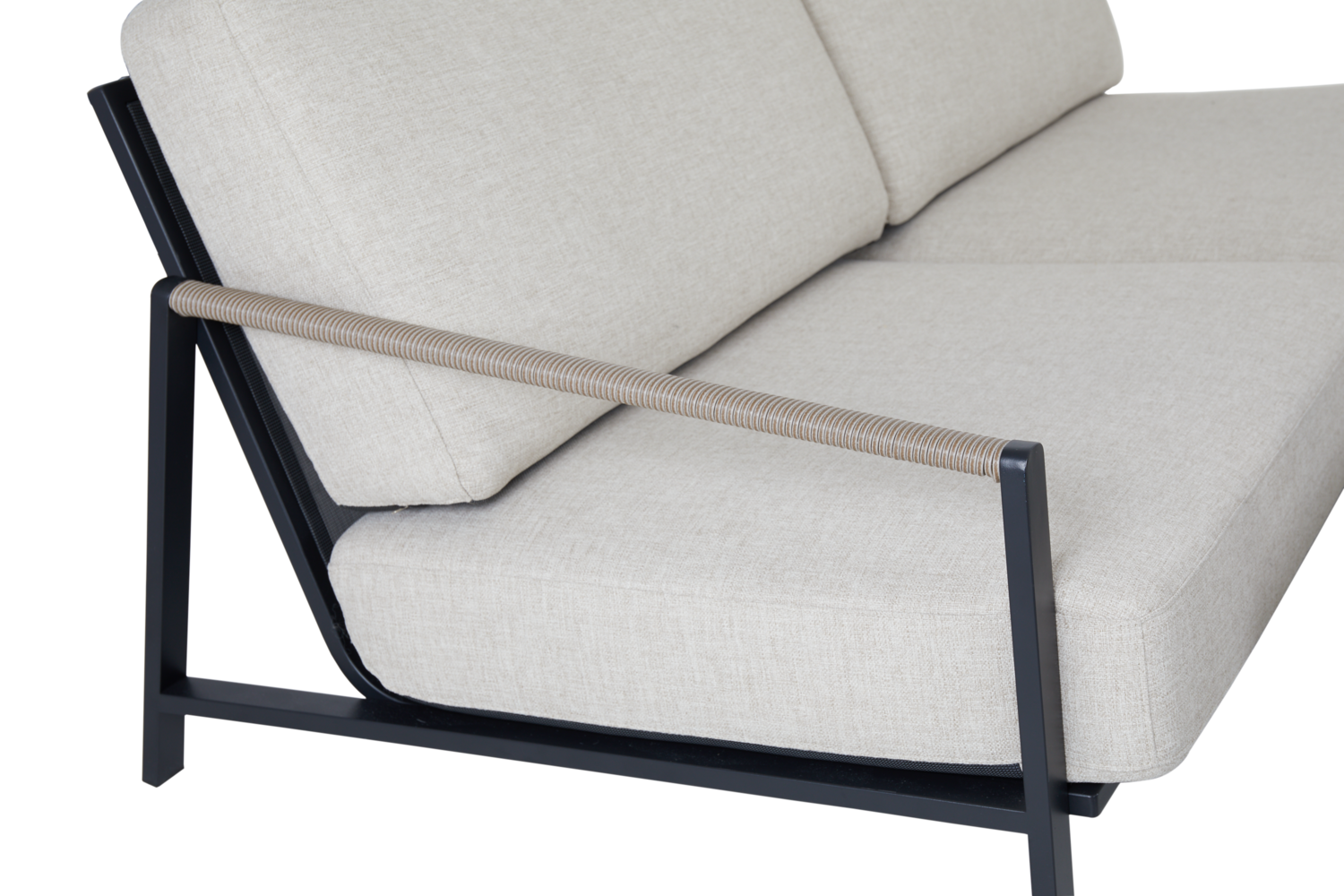 Lyra 2,5-Sitzer-Sofa Schwarz/Sand