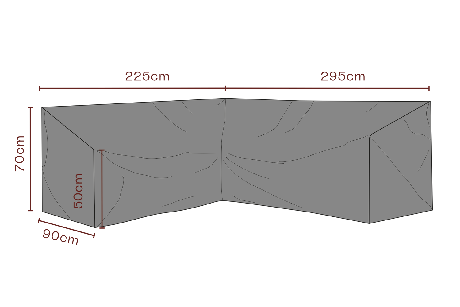 Möbelabdeckung Ecklounge Schwartz - Atmungsaktiv