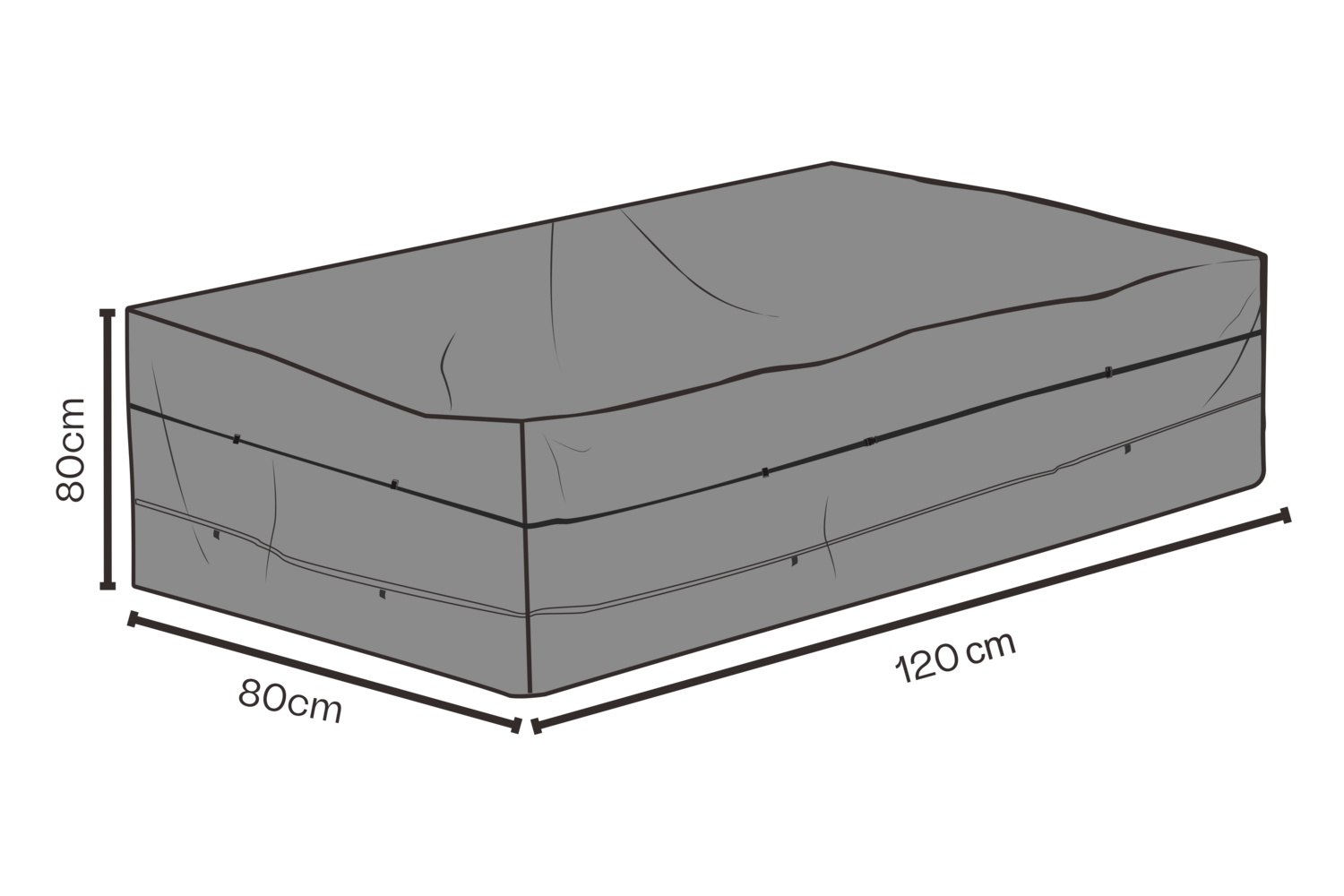 Möbelabdeckung Dining-Gruppe Schwartz - Atmungsaktiv