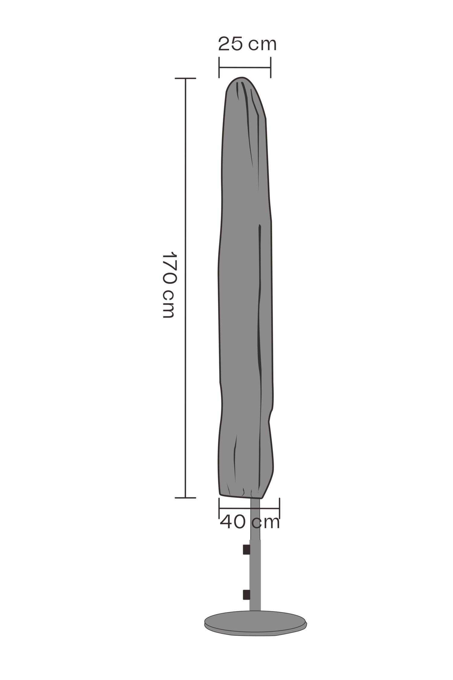 Möbelabdeckung Sonnenschirm Schwartz - Wasserdicht