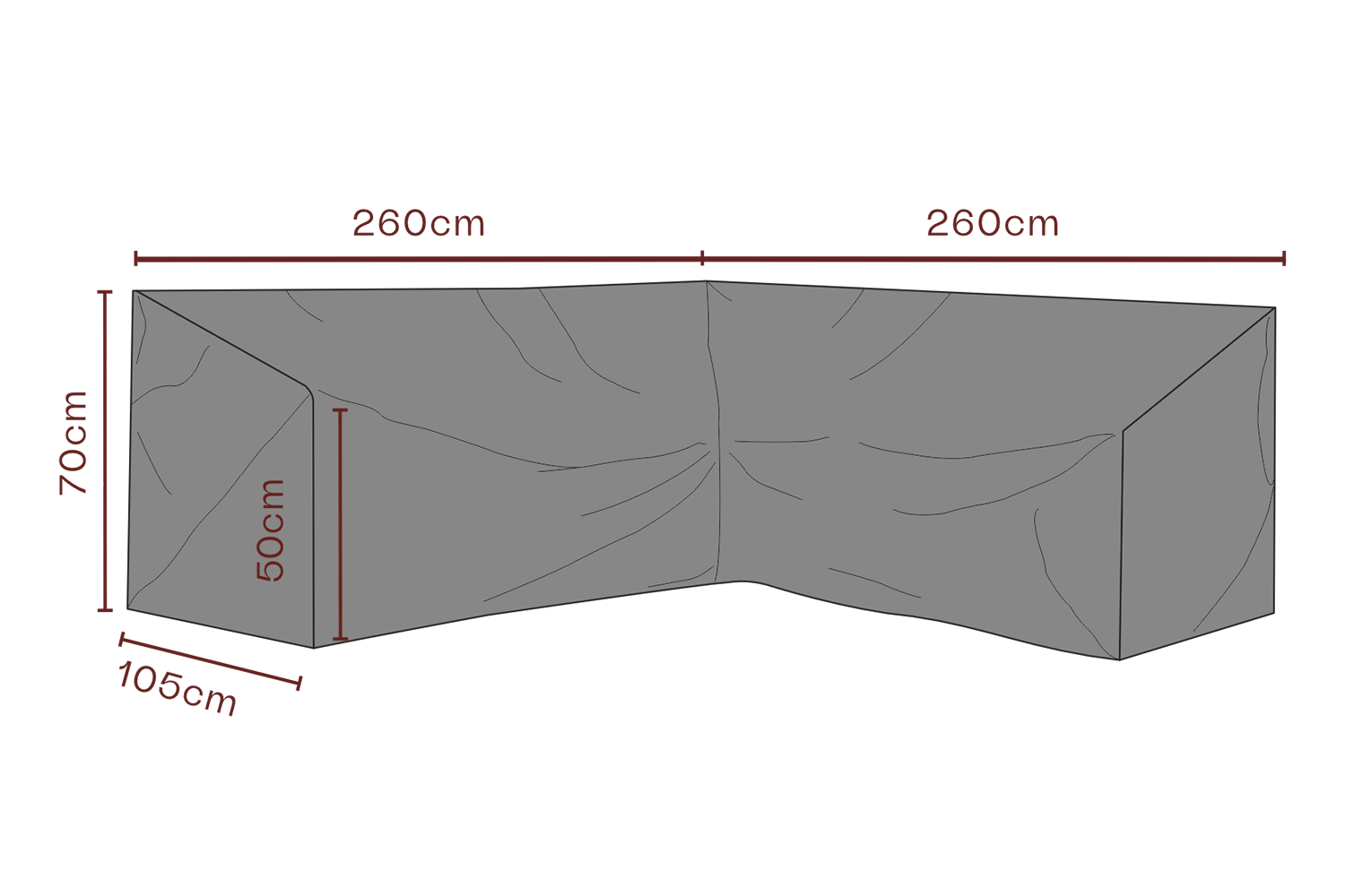Möbelabdeckung Ecklounge Schwartz - Wasserdicht