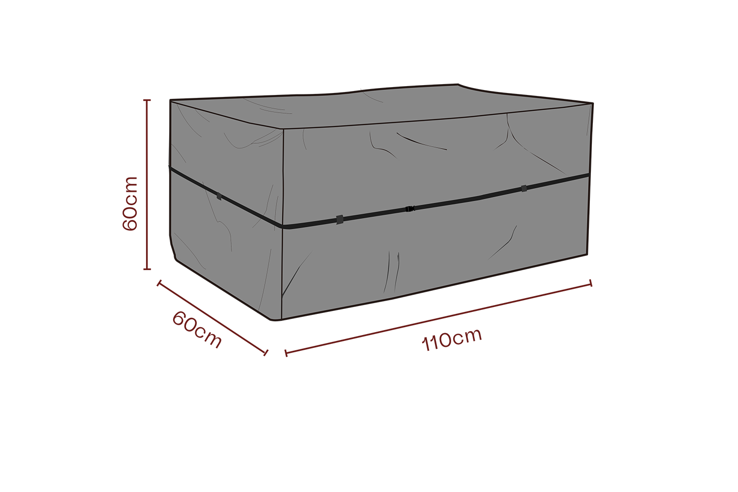 Möbelabdeckung Kissenbox Schwartz - Wasserdicht