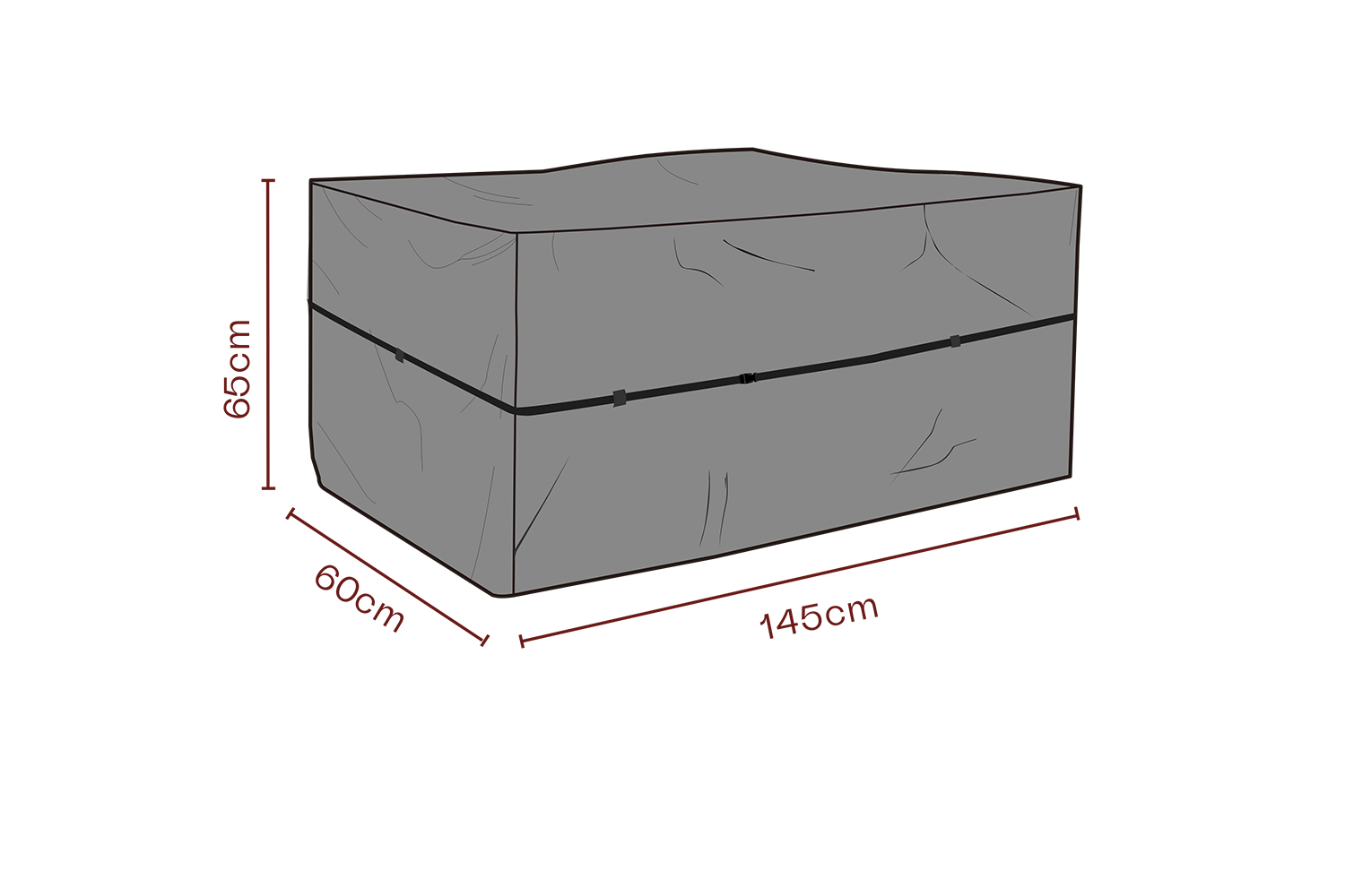 Möbelabdeckung Kissenbox Schwartz - Atmungsaktiv