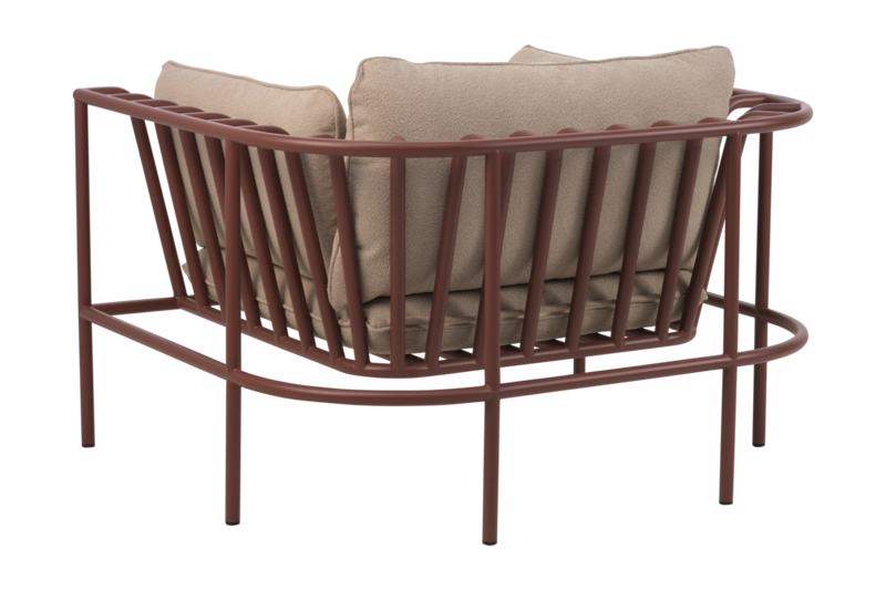 Collier Sessel Zin Red/Teddy Beige