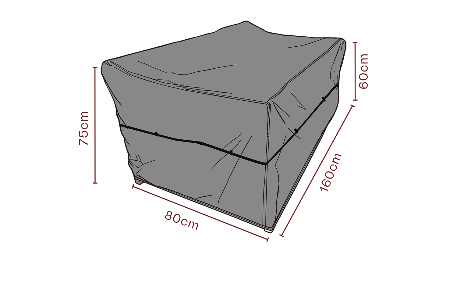 Möbelabdeckung Sofa Schwartz - Atmungsaktiv