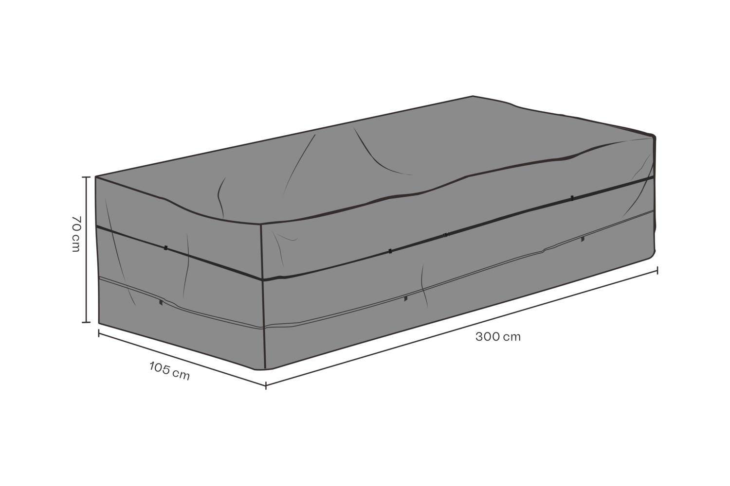 Möbelabdeckung Sofa Schwartz - Atmungsaktiv