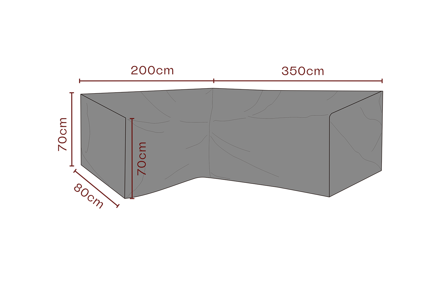 Möbelabdeckung Ecklounge Schwartz - Atmungsaktiv