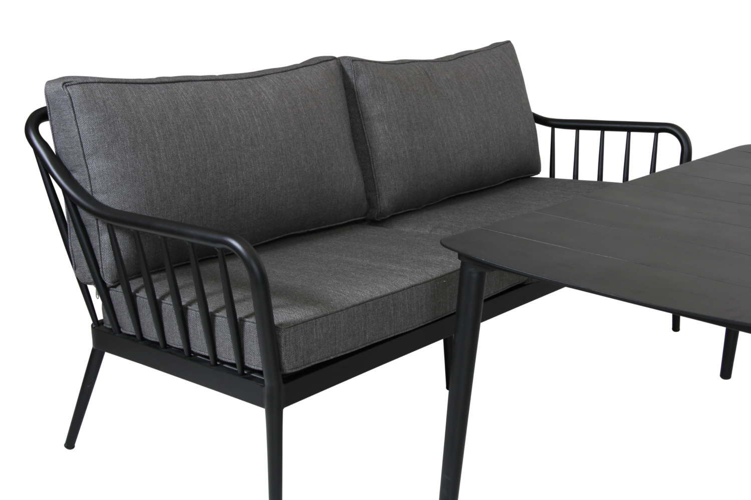 Coleville 2,5-Sitzer-Sofa Schwarz/grau