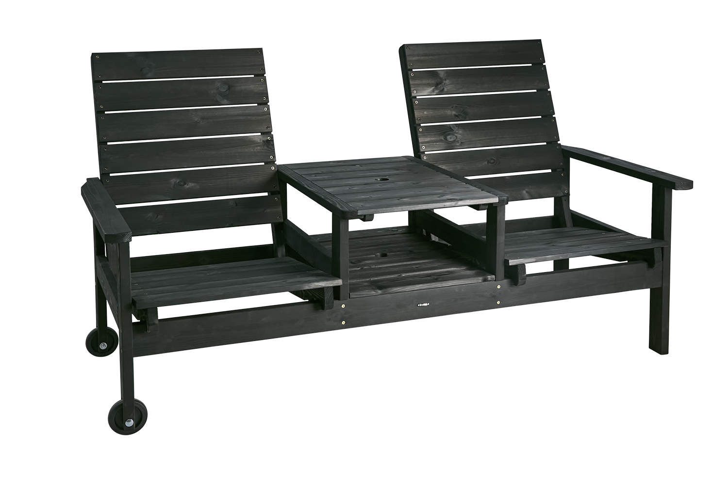 Du & Ja 2-Sitzer Sofa Schwarz