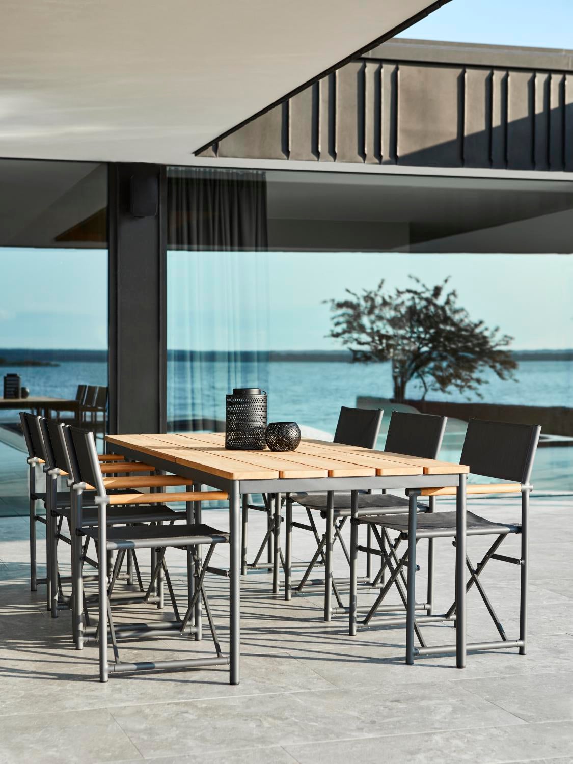 Nox Esstisch Antrazit/Teak