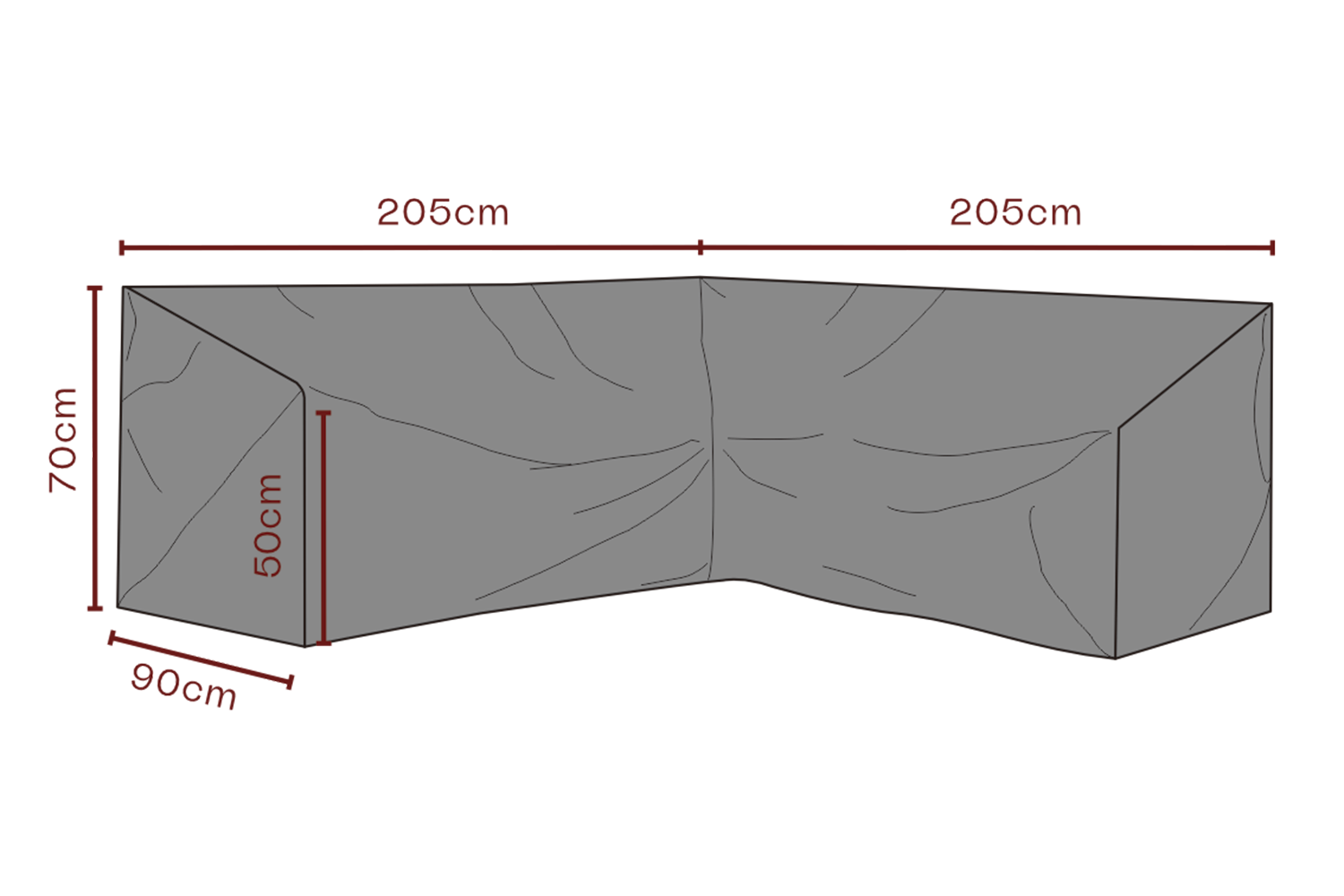 Möbelabdeckung Ecklounge Schwartz - Atmungsaktiv