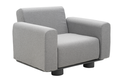 Bolster Sessel Anthrazit/Teddy Grey