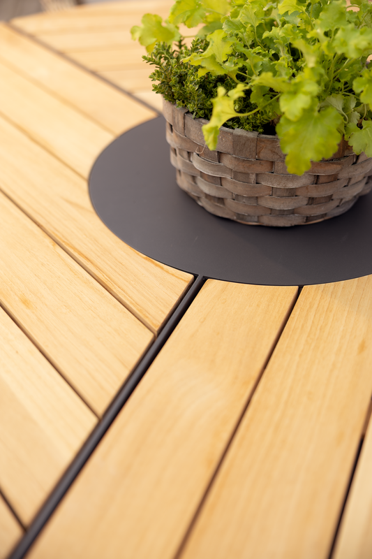 Peace Wood Esstisch Antrazit/Teak