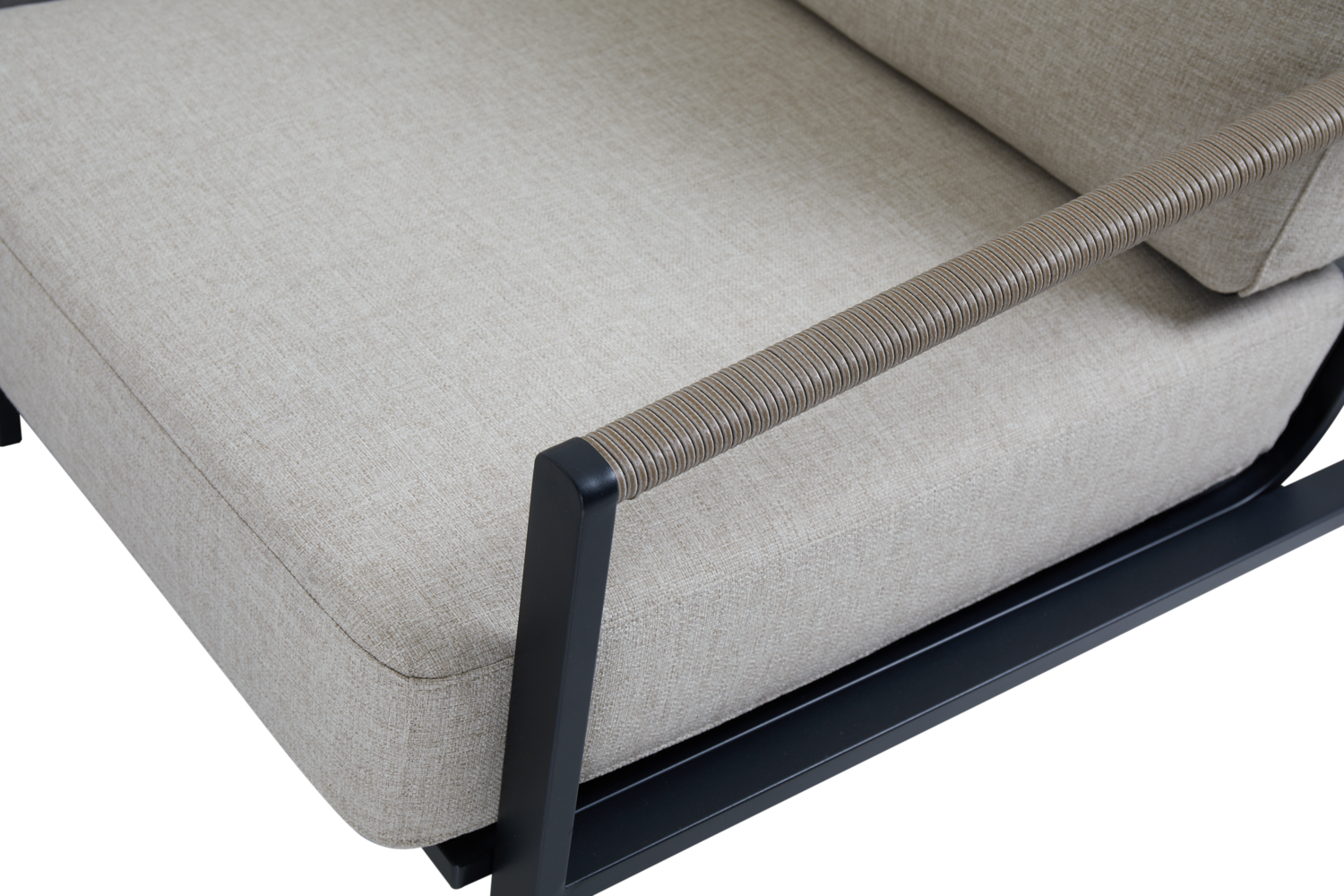 Lyra 2,5-Sitzer-Sofa Schwarz/Sand