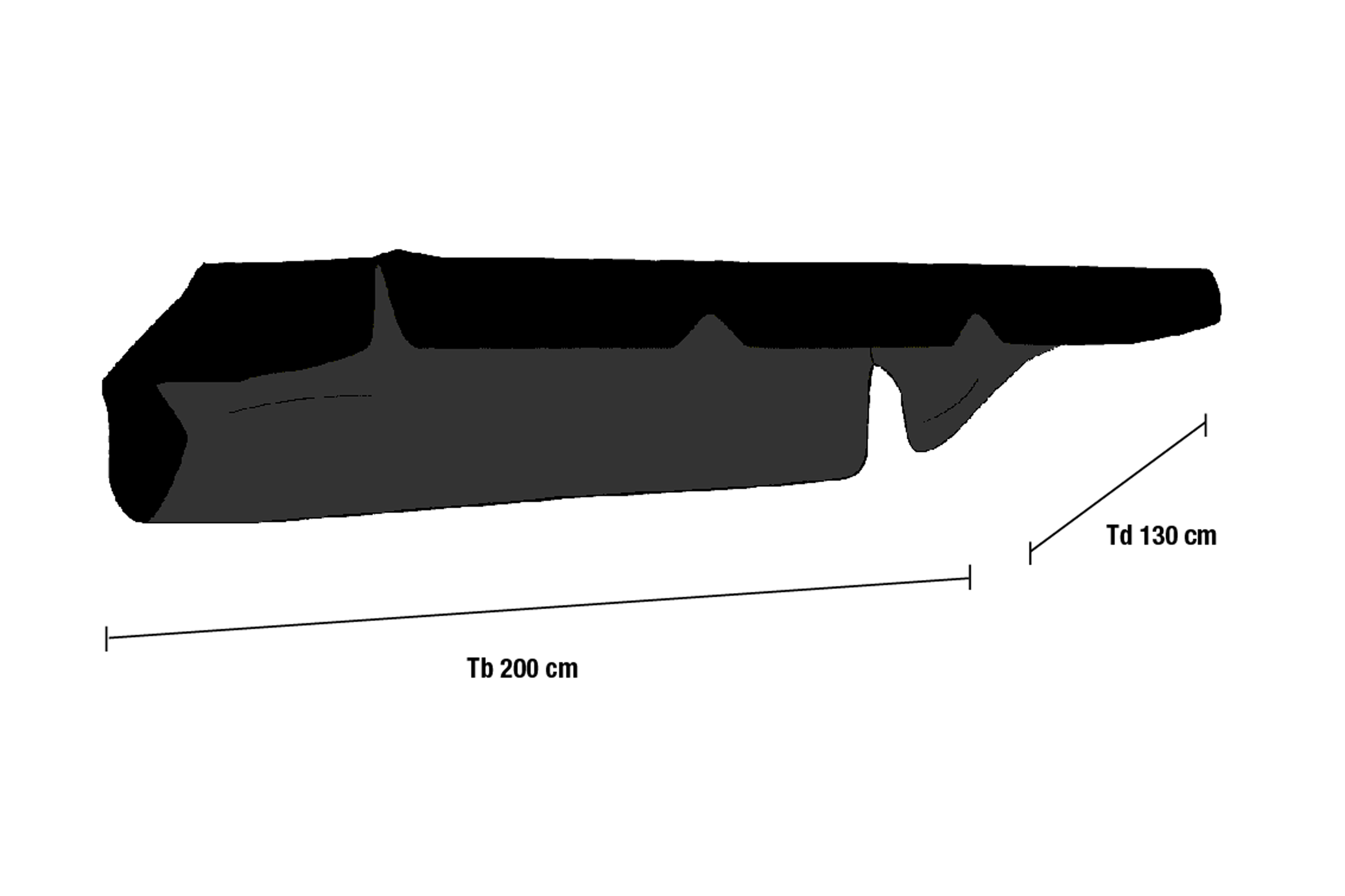 Olbia Dach Gartenschaukel Schwarz