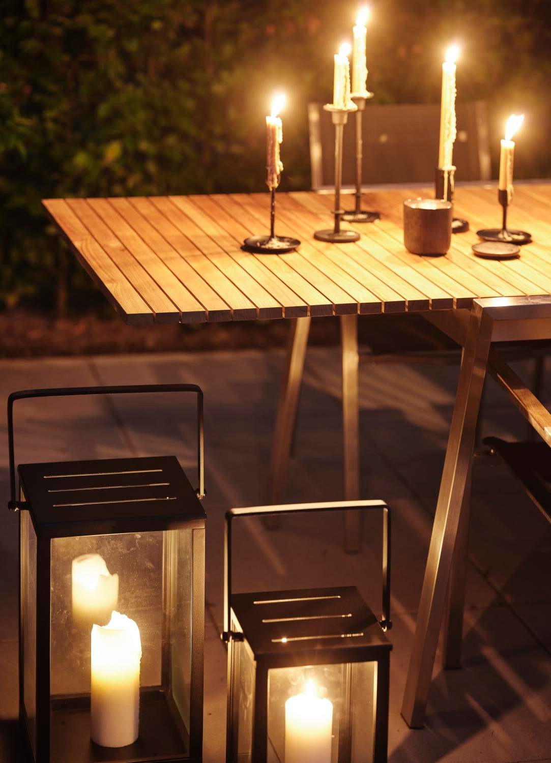 Naos Esstisch Edelstahl/teak